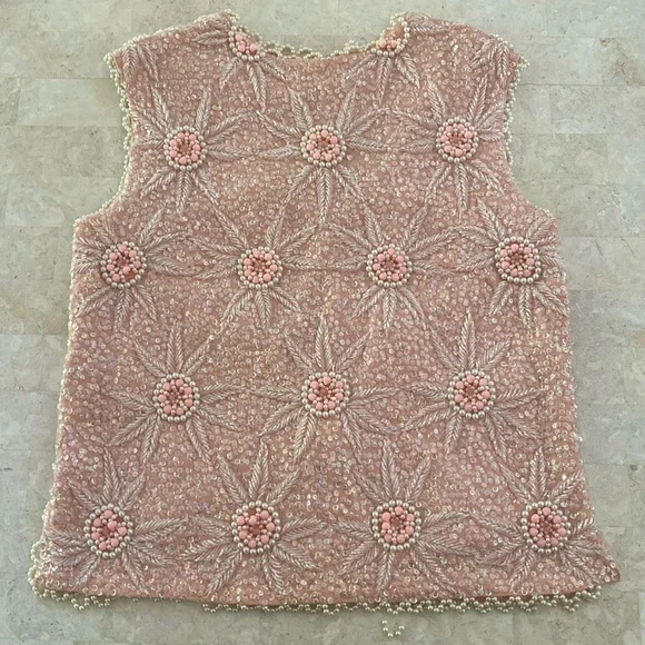 Vintage Going Out Top Beaded Sequin - Picture 2 of 4